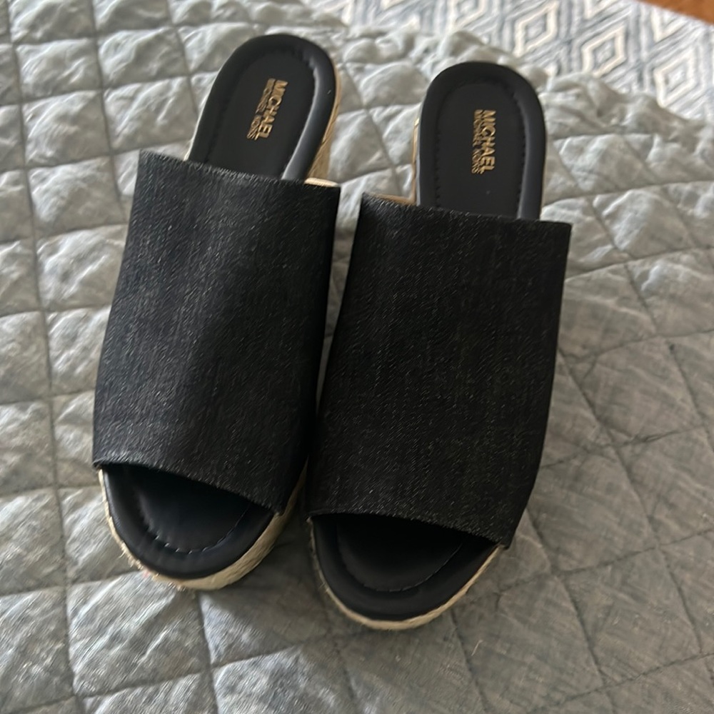 Michael Kors Denim platform sandals